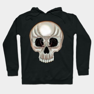 Skull With Butterflies In Eyes Hoodie